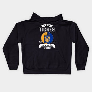 Playera de Tigres Campeon 2023 Futbol Mexicano Kids Hoodie